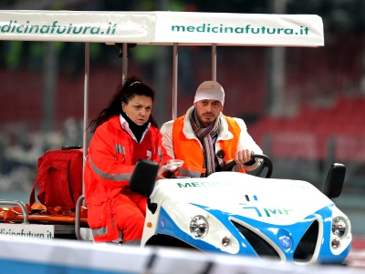Ambulâncias elétricas da ALKE' para o futebol em Nápoles