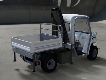 Cami&atilde;o el&eacute;trico ligeiro com grua ALKE'