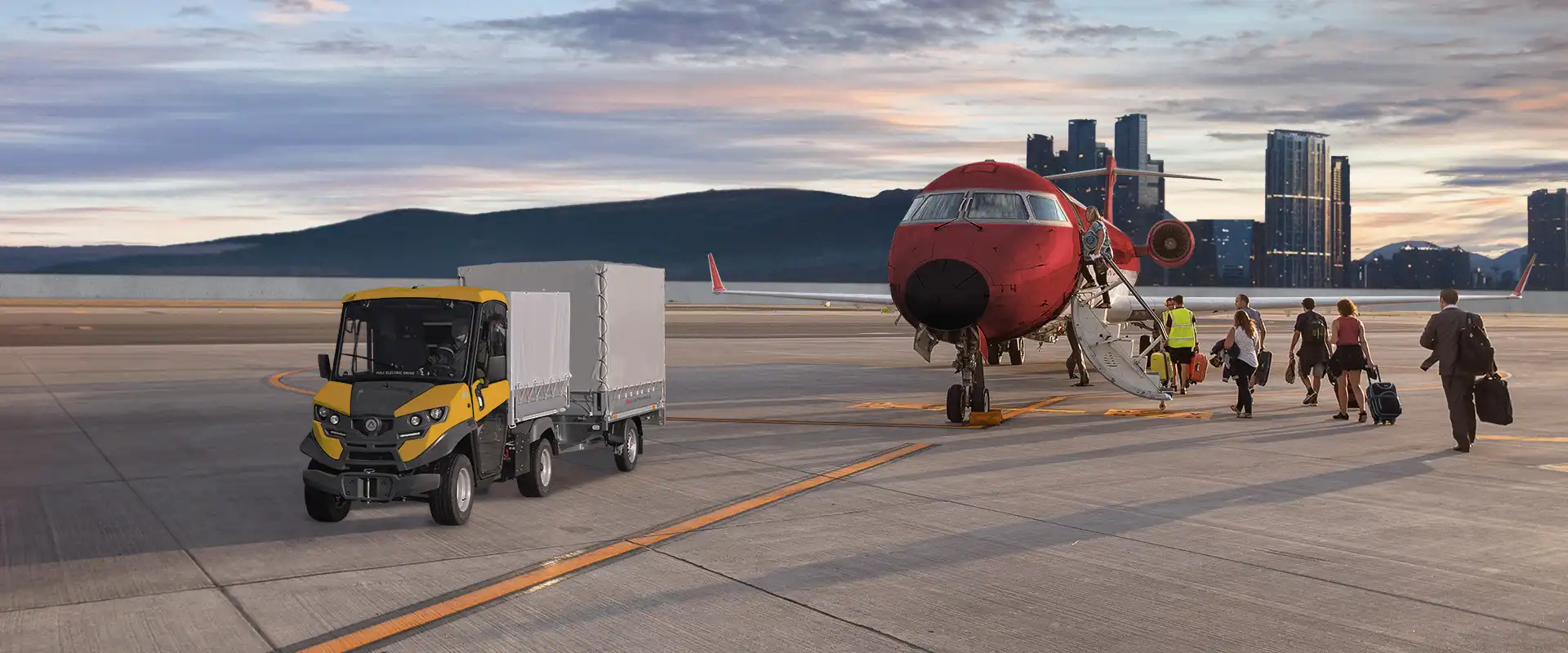 Linha ATX da ALKE' - veículos utilitários elétricos para aeroportos