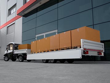 Reboques e acess&oacute;rios para os ve&iacute;culos el&eacute;tricos Alke'