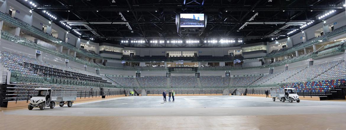 Linha ATX da ALKE' na Arena Nacional de Ginástica Baku, Azerbaijão