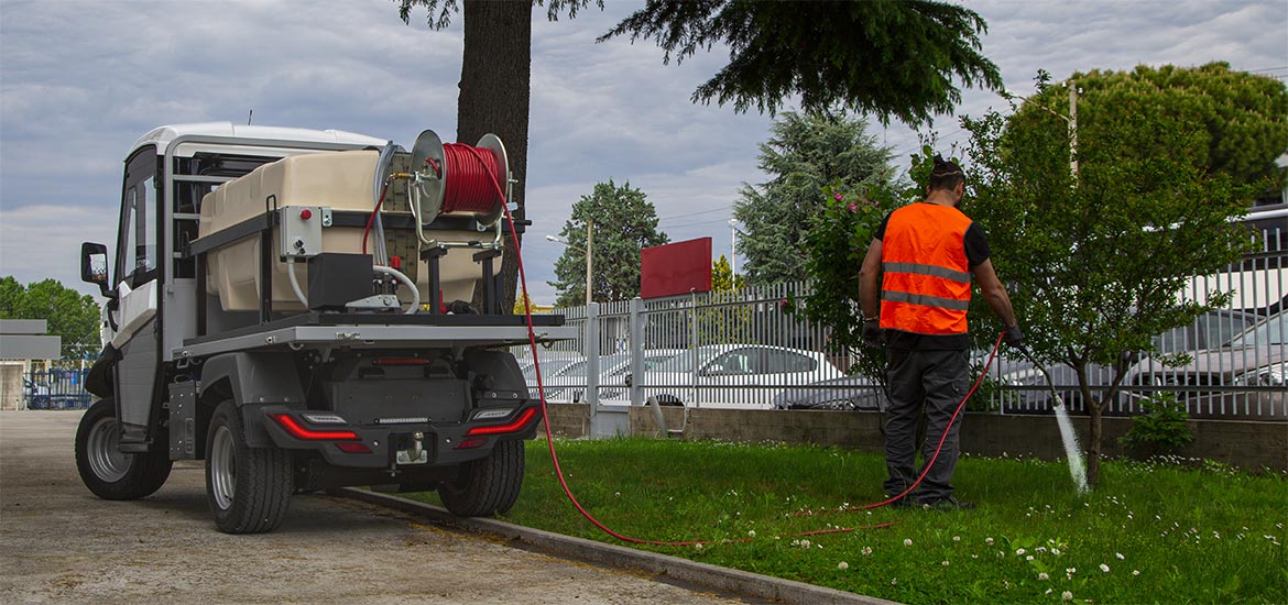 Utilitário elétrico da ALKE para manutenção de parques e áreas verdes