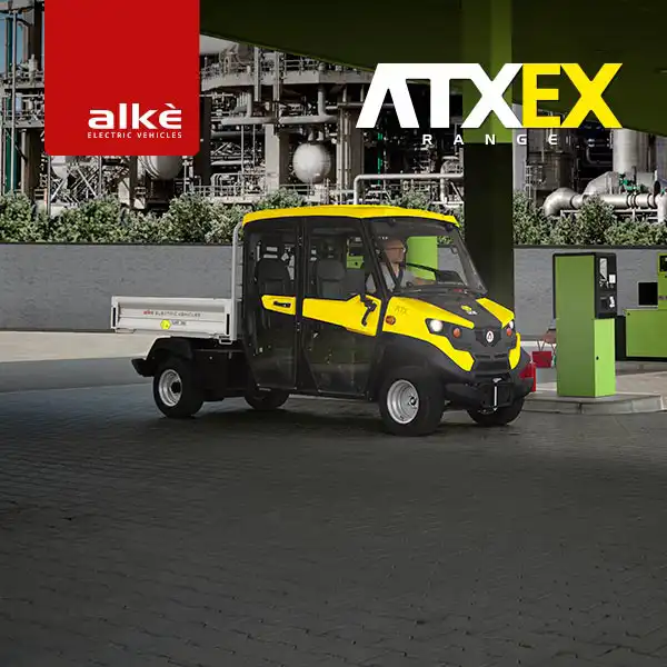 Descarregue o catálogo dos veículos utilitários elétricos da Linha Antideflagrante ATX EX da ALKE'
